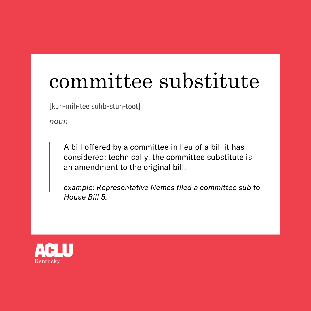 committee substitute definition