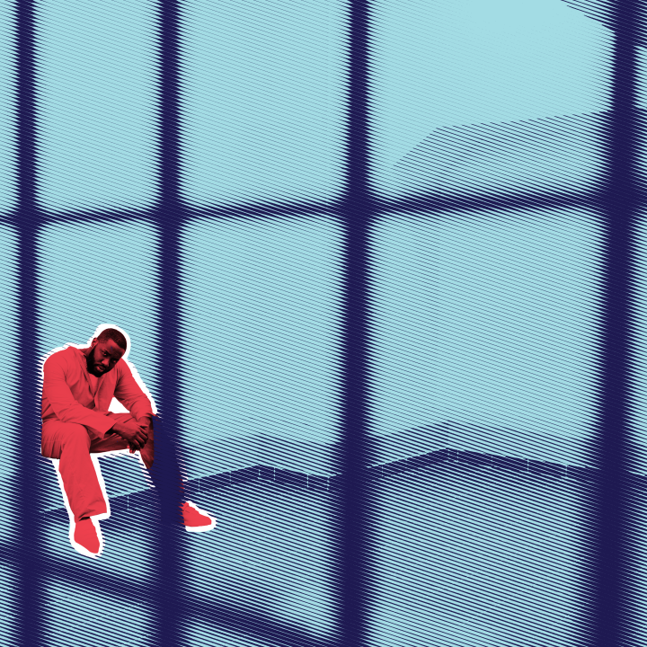 Man in jail cell